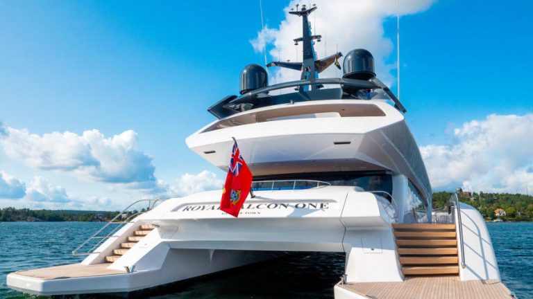 Catamaran configuration: The innovative vessel was designed by Studio F.A. Porsche, formerly the Porsche Design Studio, who were asked to create a yacht that "no one had ever built."
