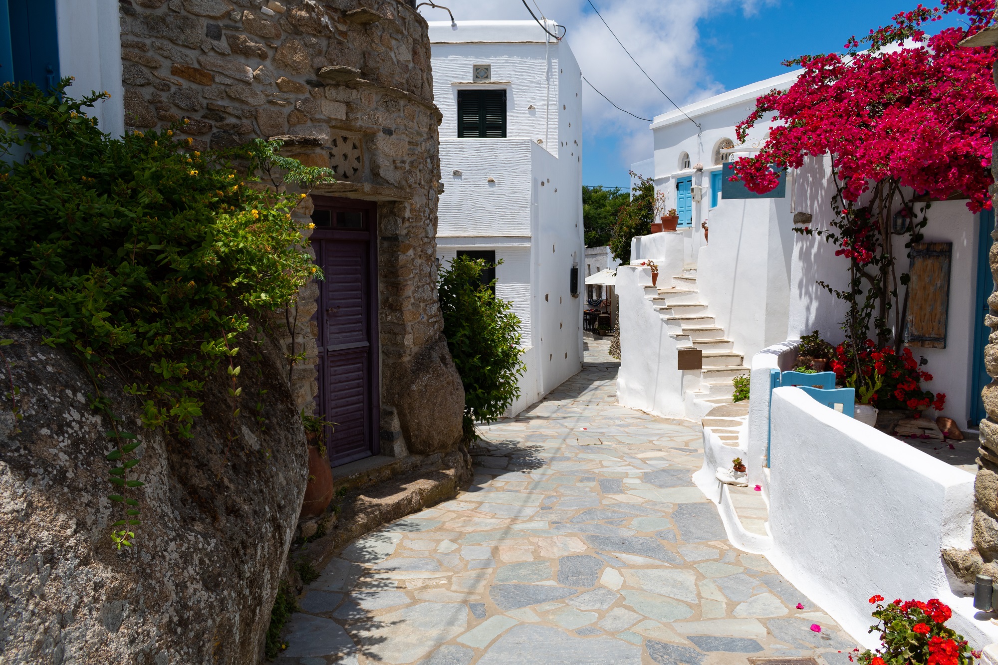 Volax: Spring escape in the mountainous village with the lunar landscape,  on Tinos, in the Aegean